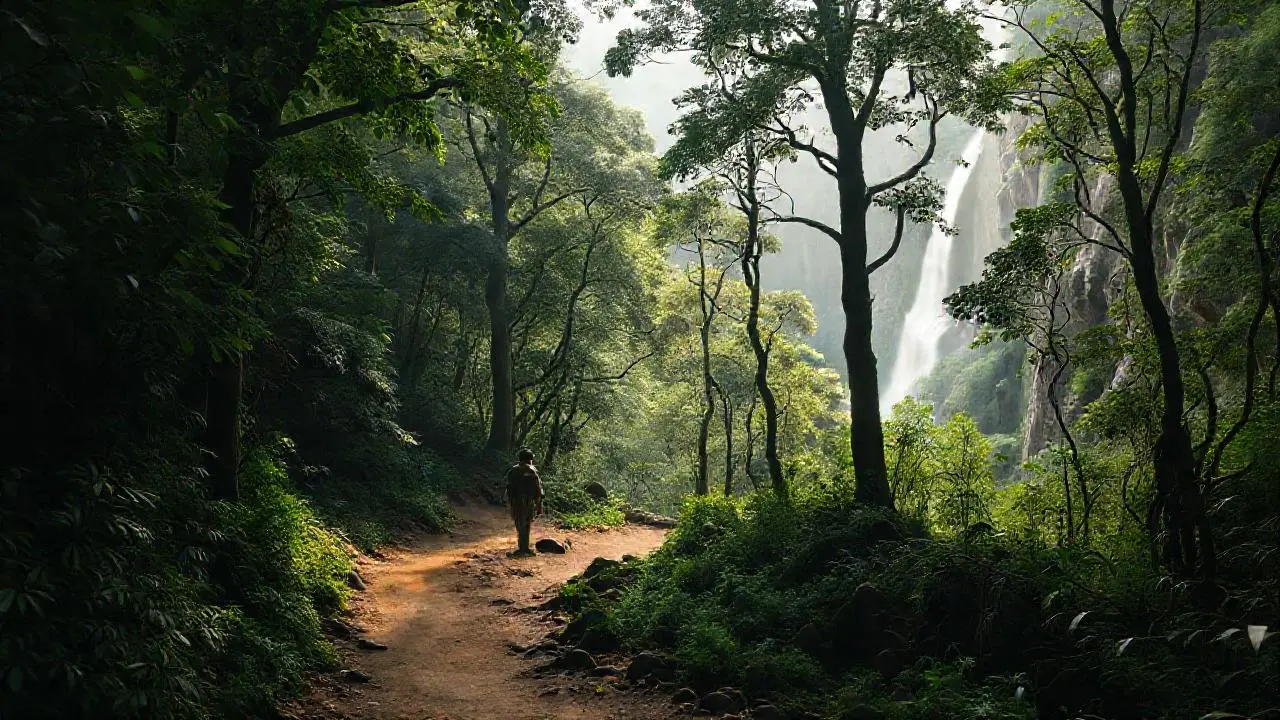 Selva exuberante, tranquila y natural