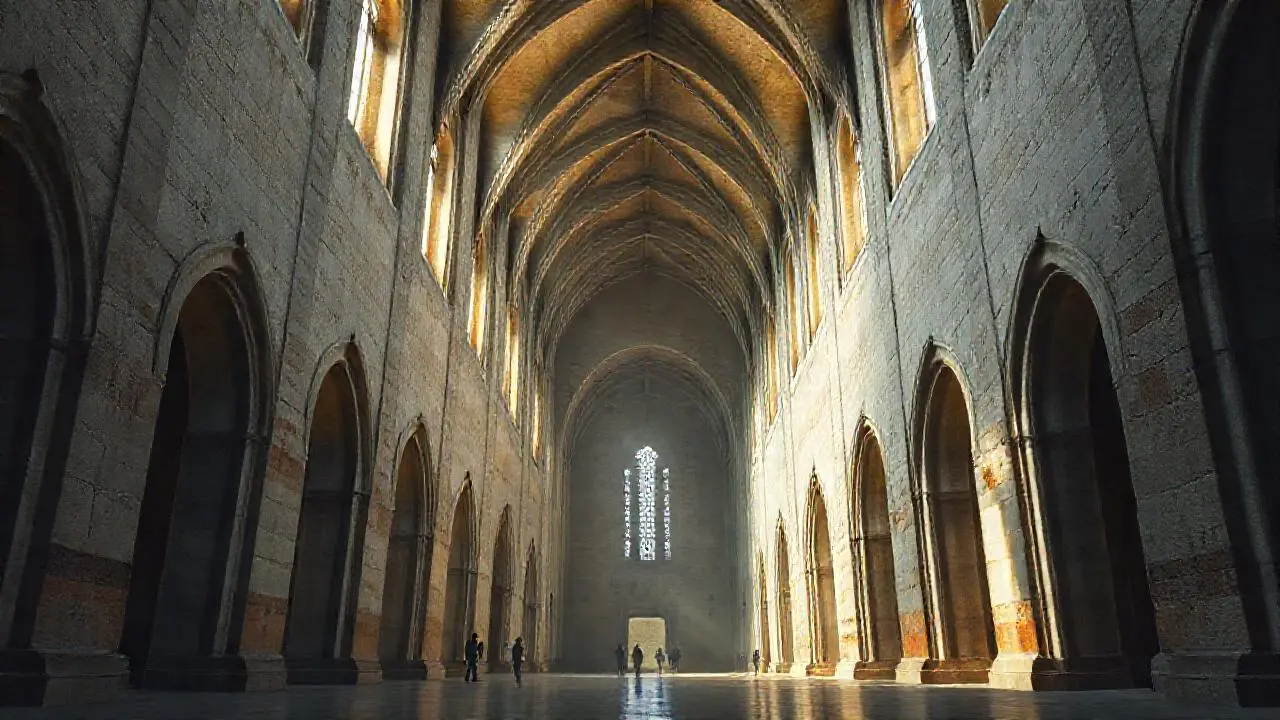 Espacio gótico, silencioso y lleno de luz