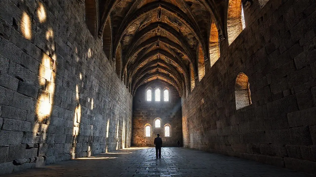 Espacio antiguo, sereno y lleno de luz