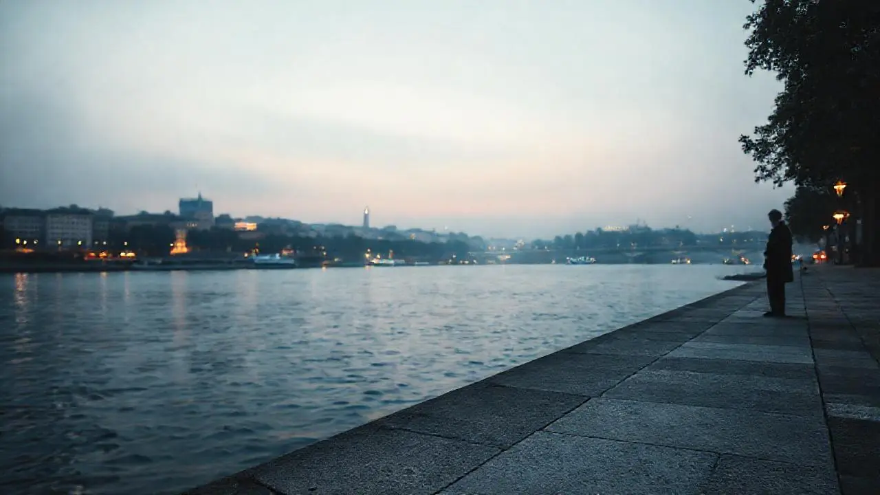 Serenidad nocturna sobre el río parisino