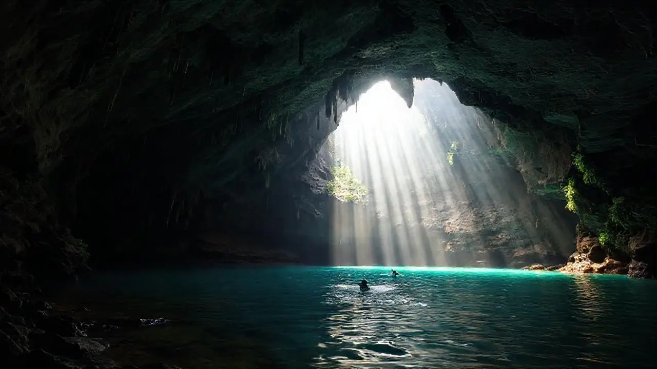 Una cueva acuática, silenciosa y extensa