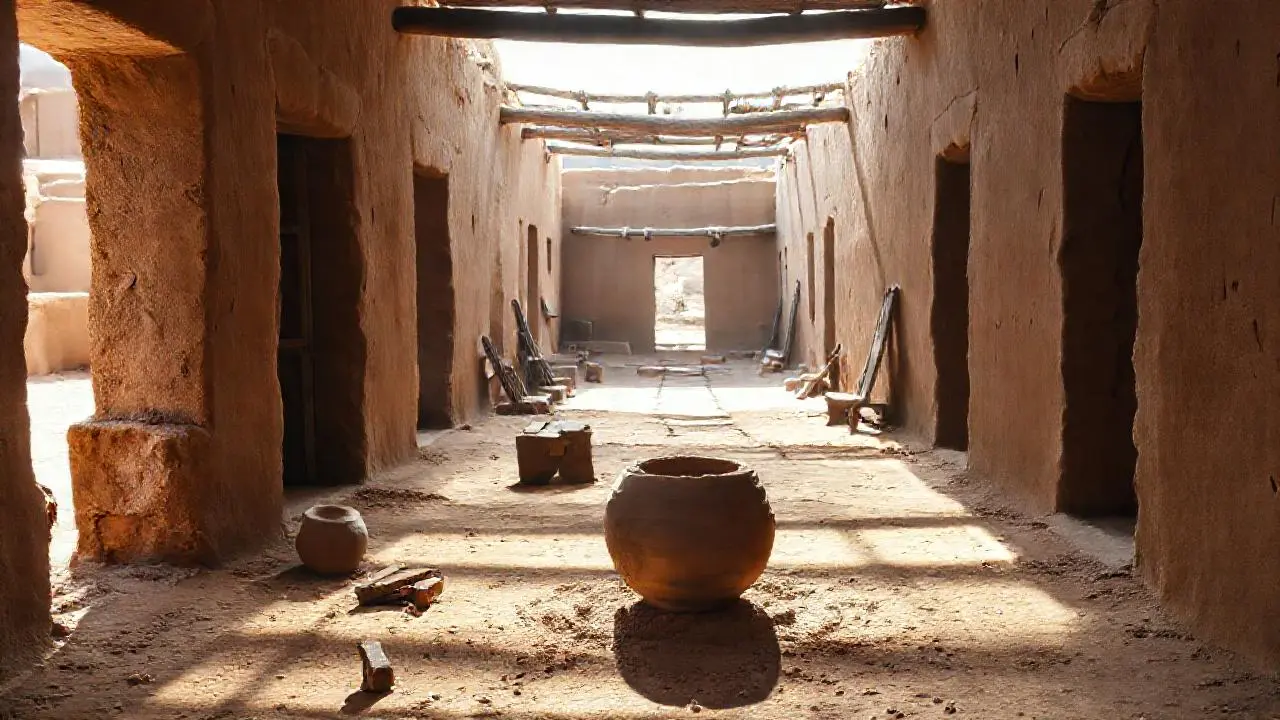 Taller artesanal, luz cálida y ancestral