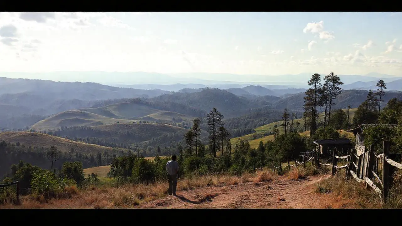 Paisaje rural, tranquilo y vasto