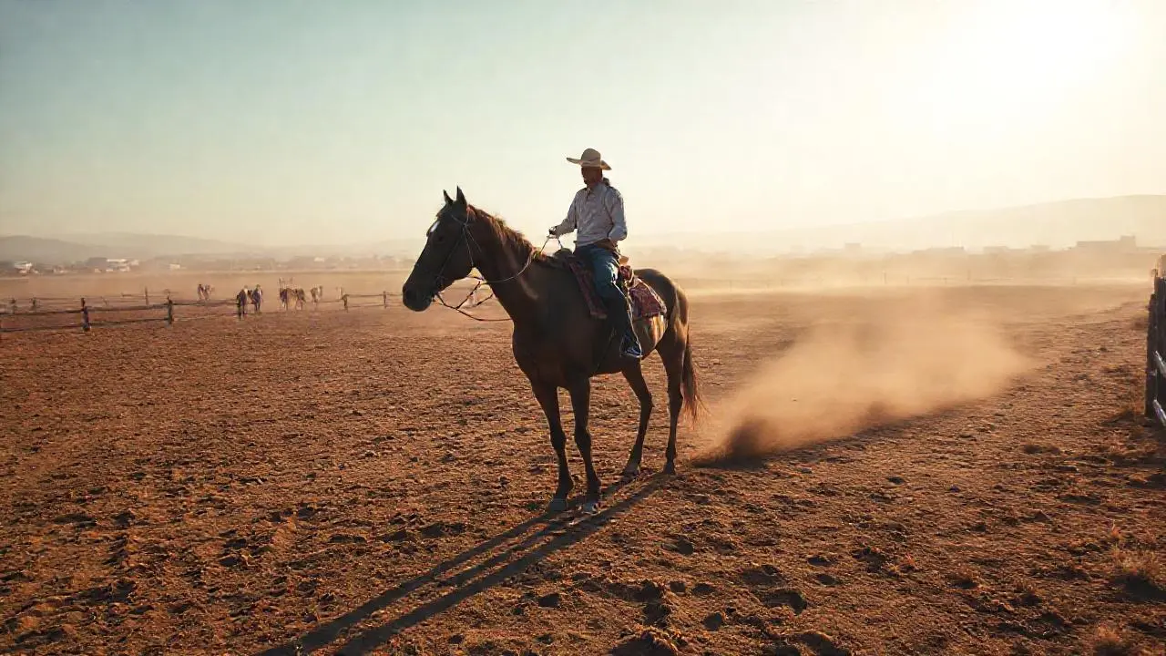 Paisaje mexicano, caballo y calma serena