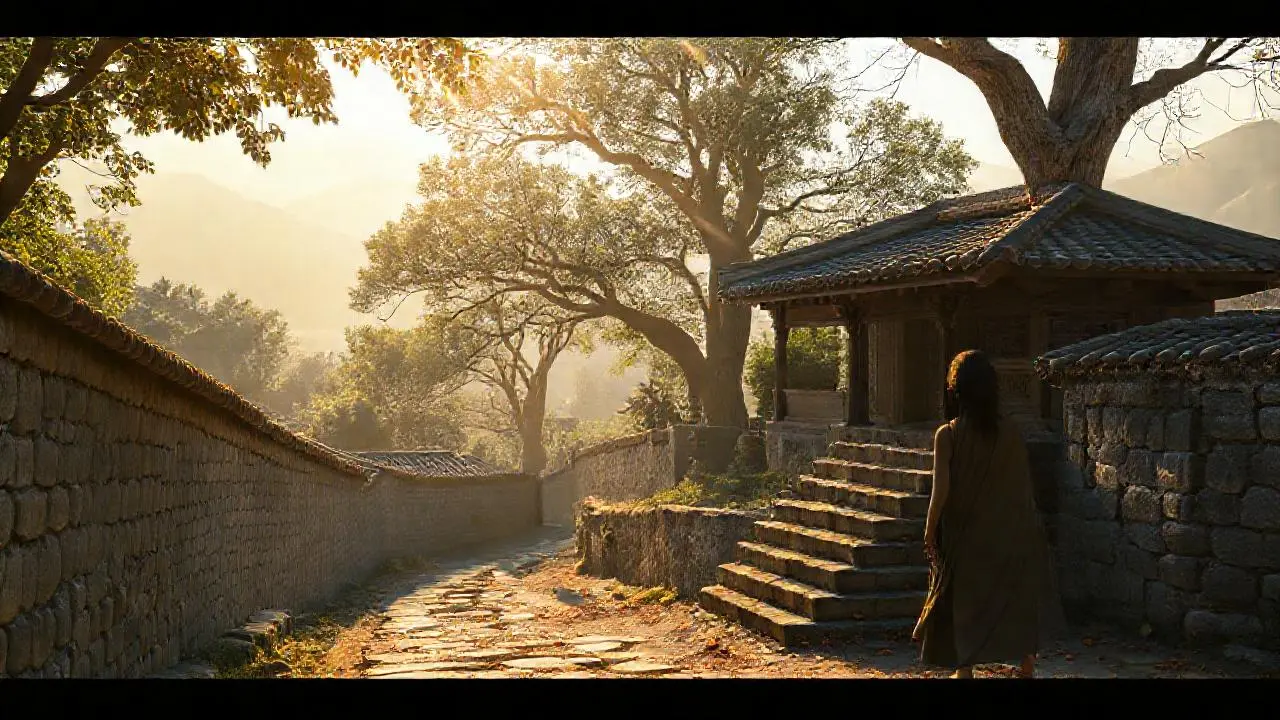 Paz serena en un paisaje antiguo