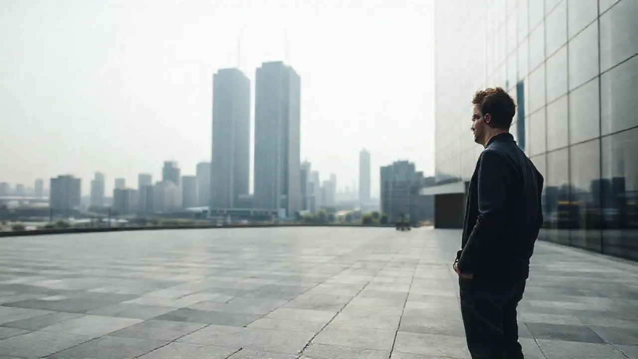 Ciudad urbana tranquila, sobria y realista