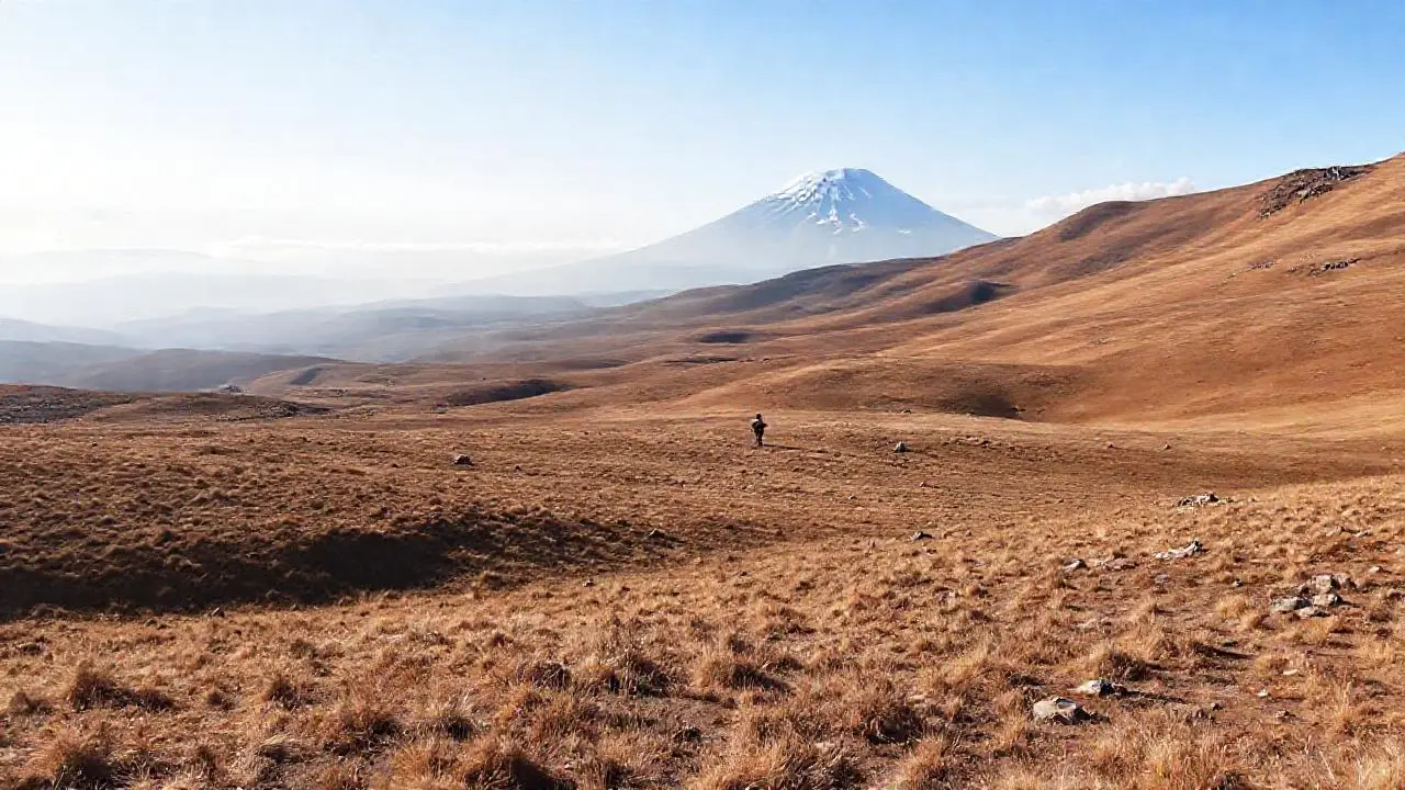 Paisaje vasto, frío y desolado