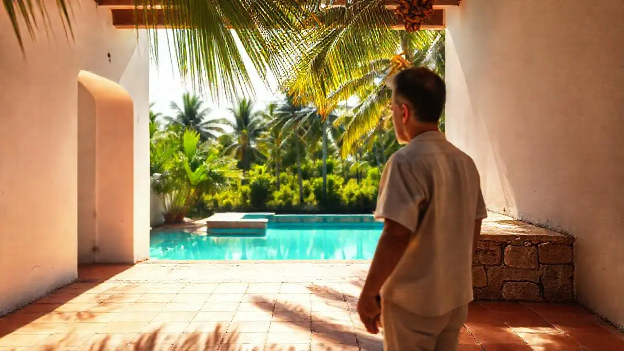 Paz tropical bajo la luz suave