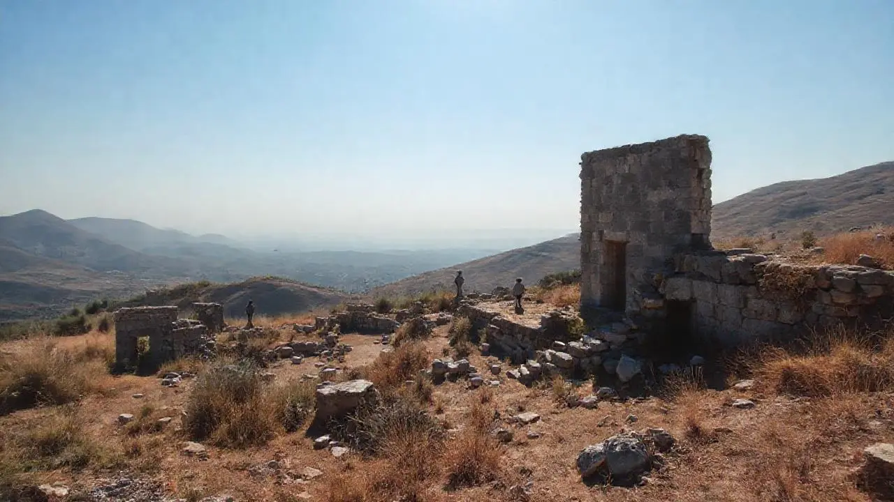 Paisaje antiguo, vasto y silencioso