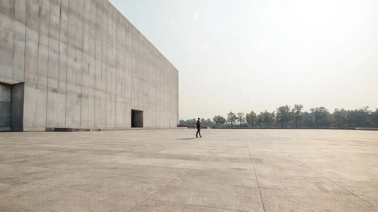 Arquitectura moderna en calma y luz suave