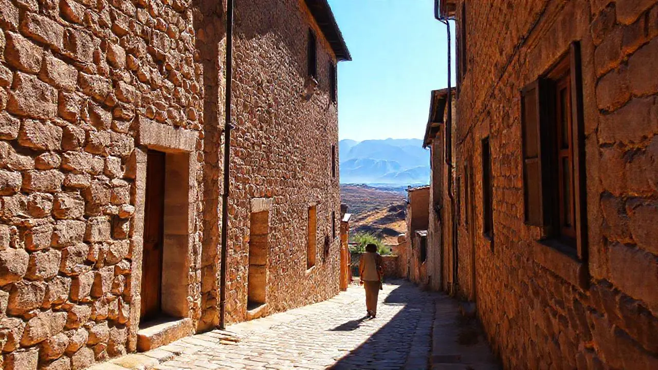 Paz rural, luz cálida y lejana
