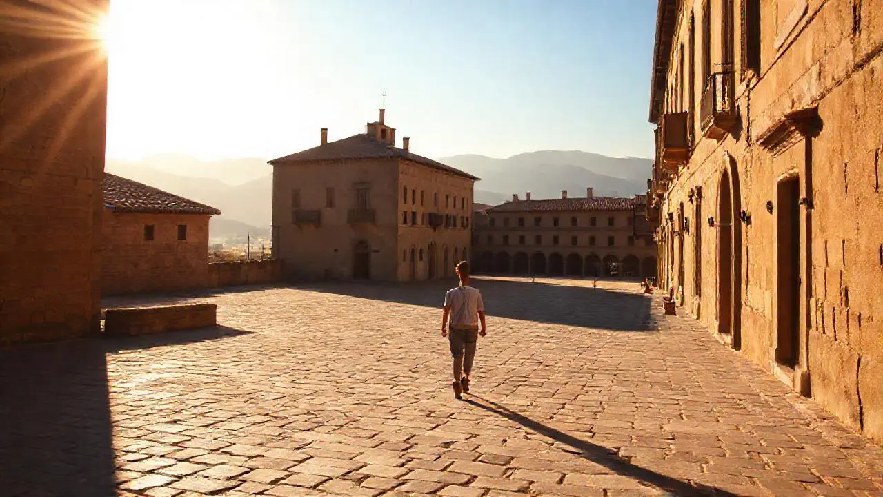 Paz y luz en un paisaje antiguo
