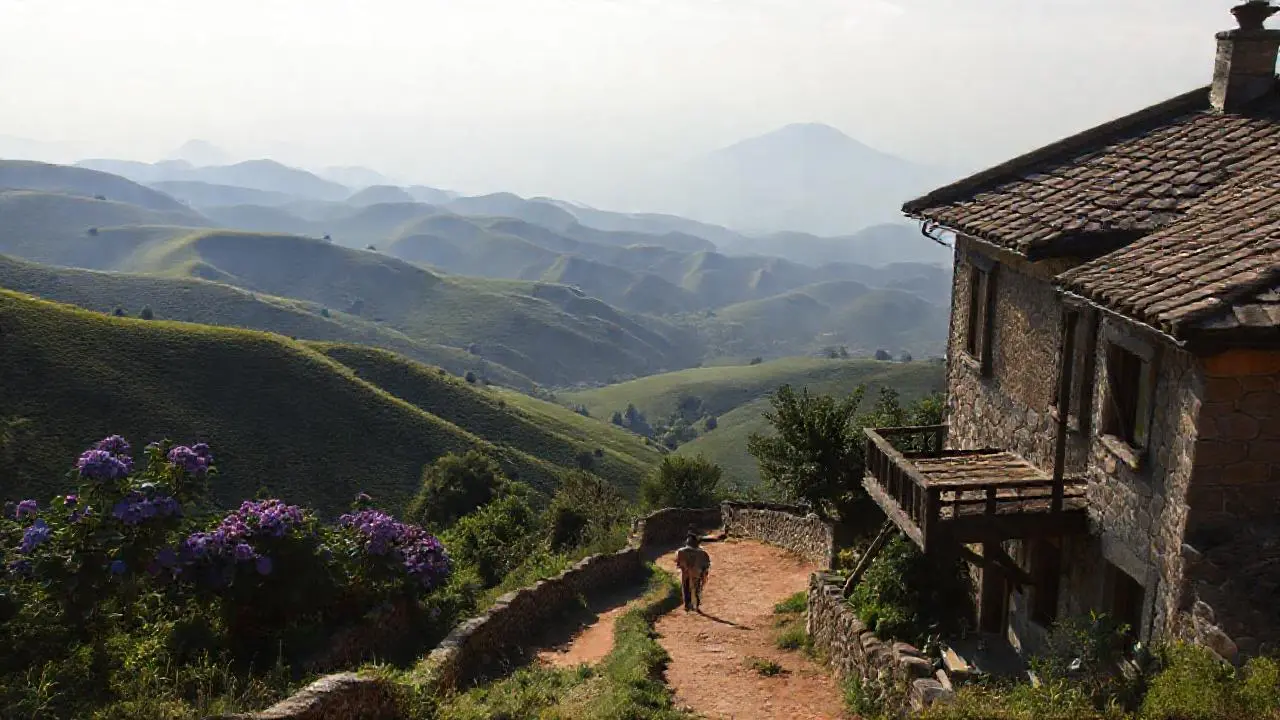 Paisaje rural tranquilo y natural
