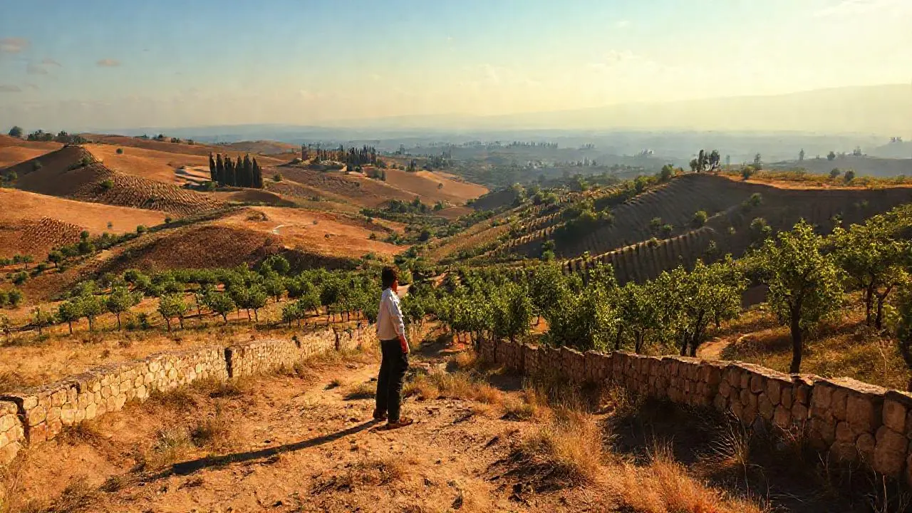 Paisaje rural tranquilo y soleado