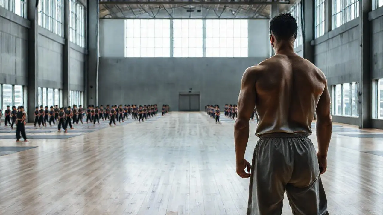 Un gimnasio sereno, amplio y realista