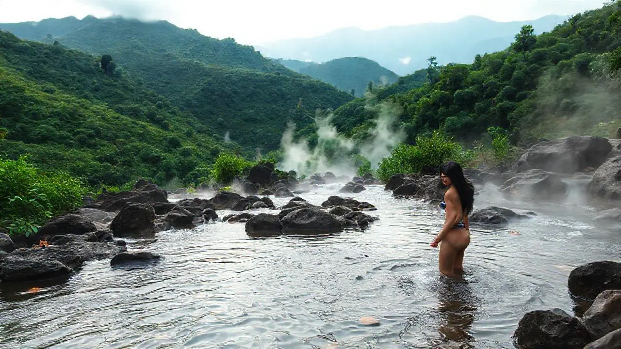 Paisaje natural sereno y femenino