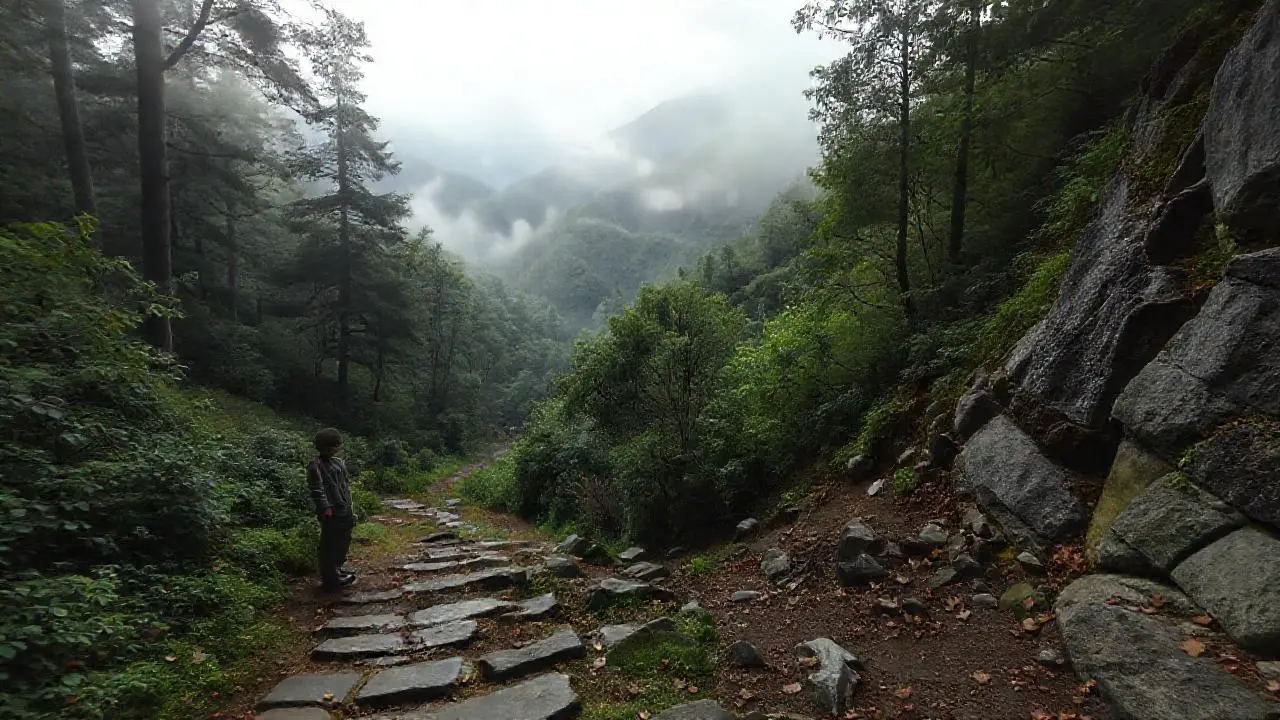 Un paisaje sereno y brumoso se revela