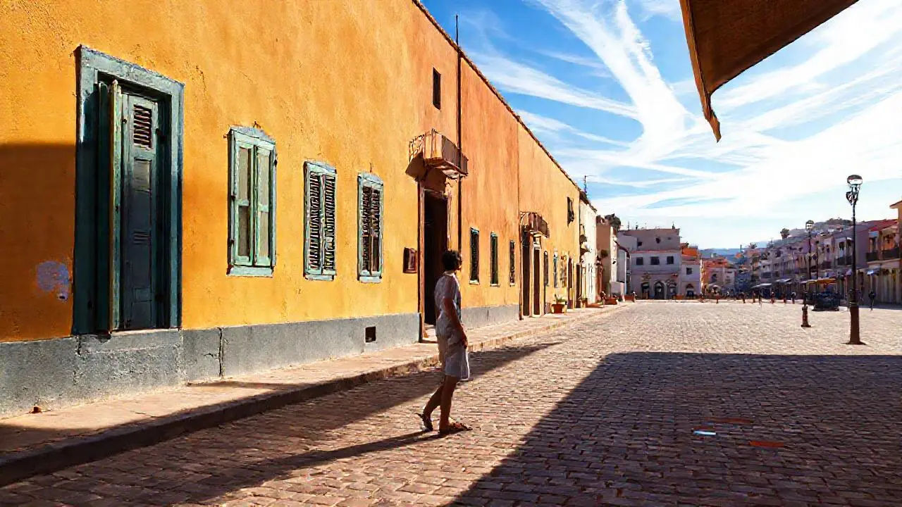 Paz mediterránea bajo la luz cálida