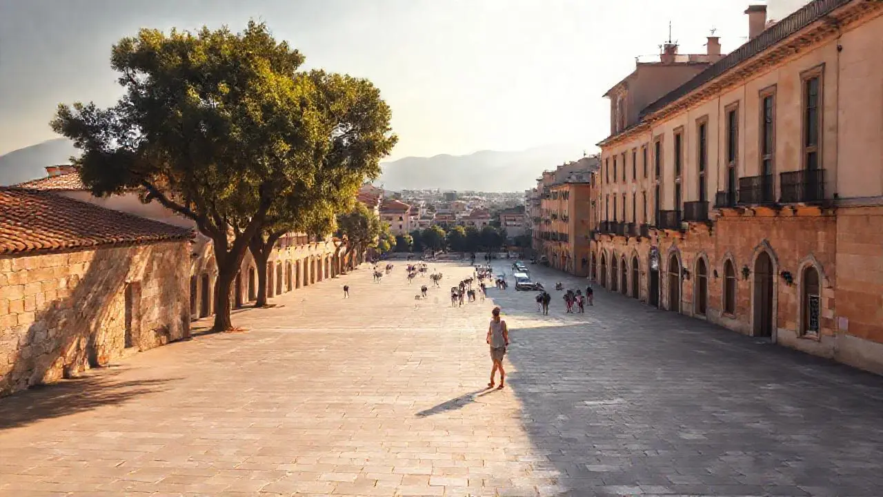 Paz urbana, luz suave, espacio y quietud