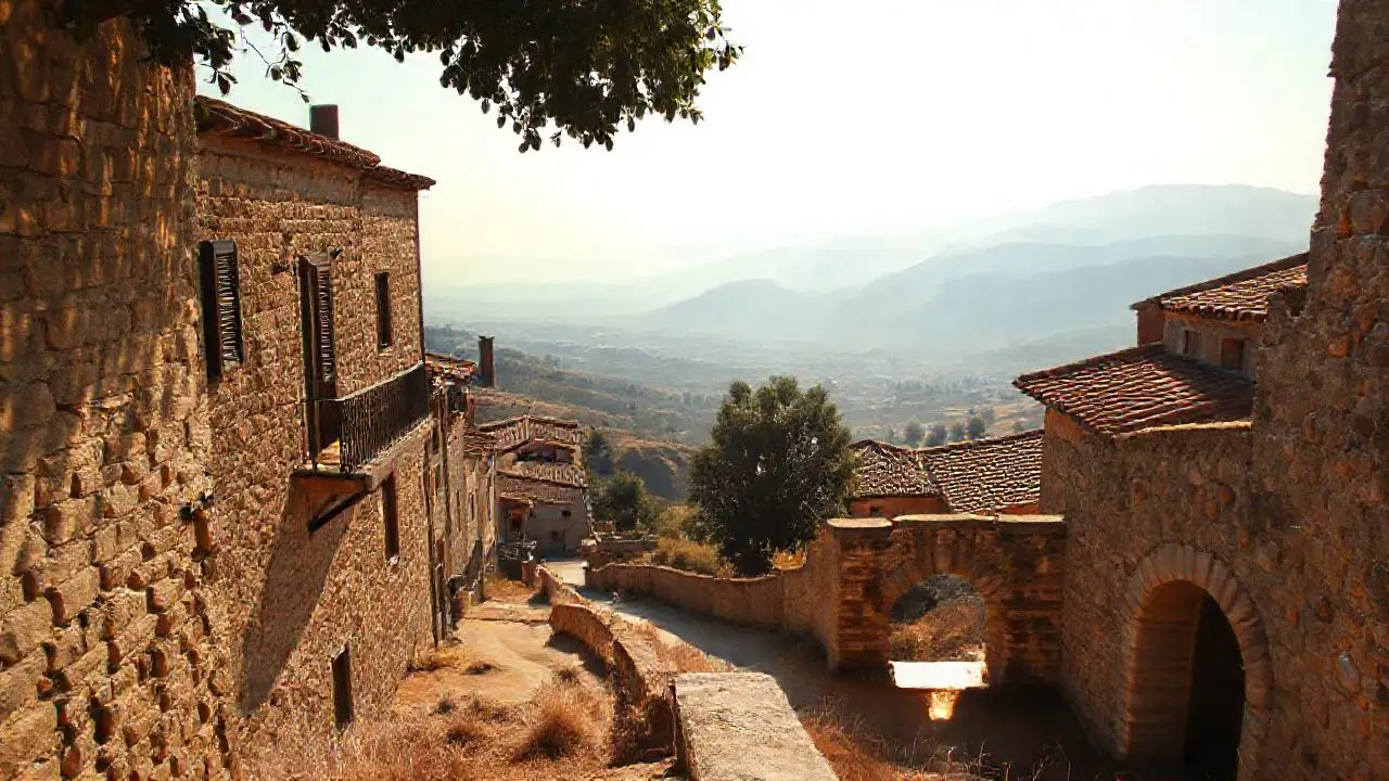 Paisaje tranquilo, cálido y vasto