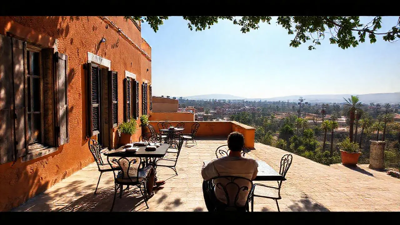 Un tranquilo oasis bañado en luz cálida