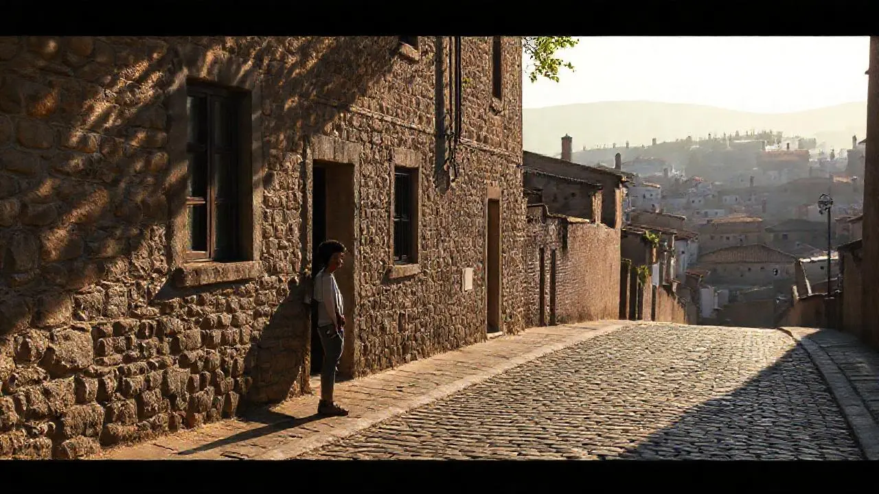 Tranquila escena urbana, arquitectura tradicional