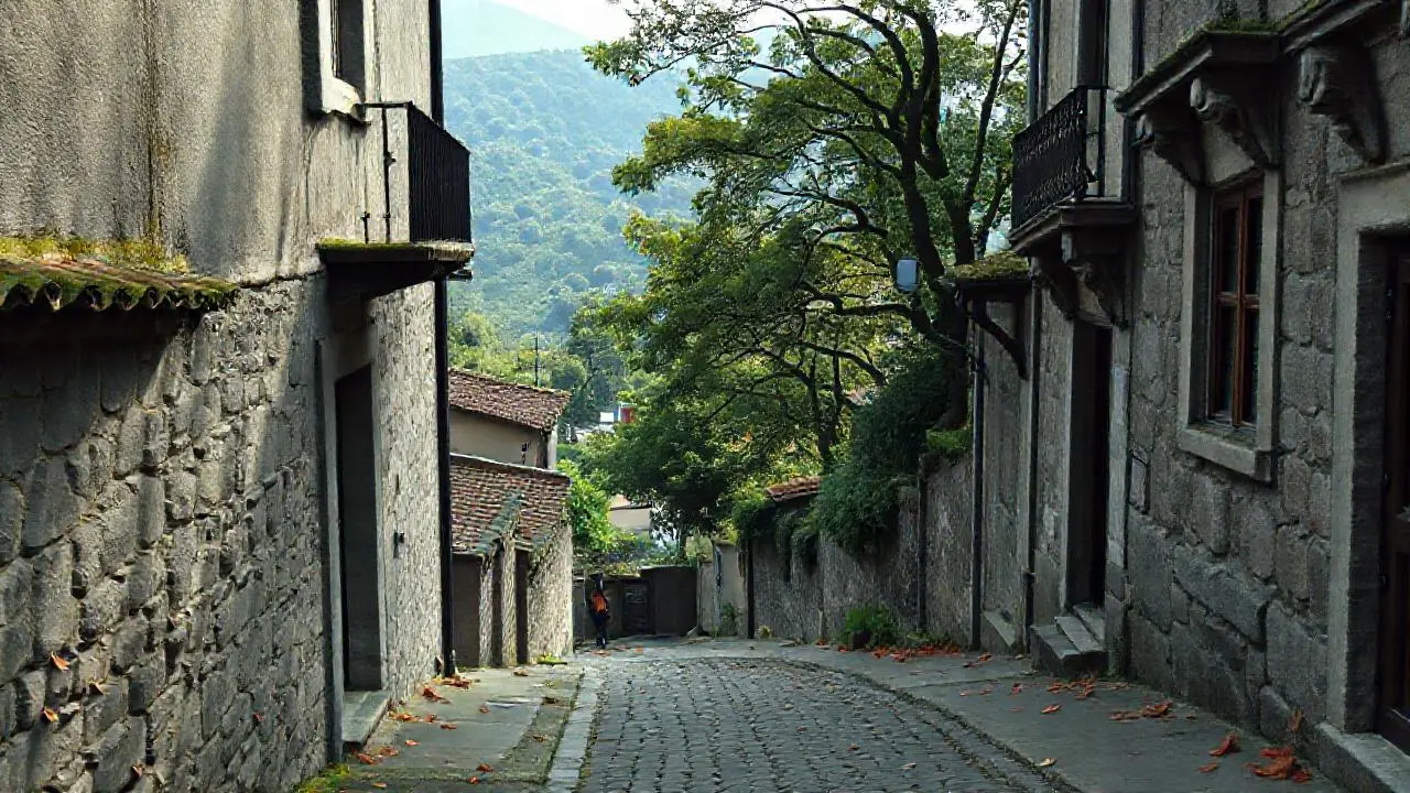 Paz y quietud en un barrio antiguo