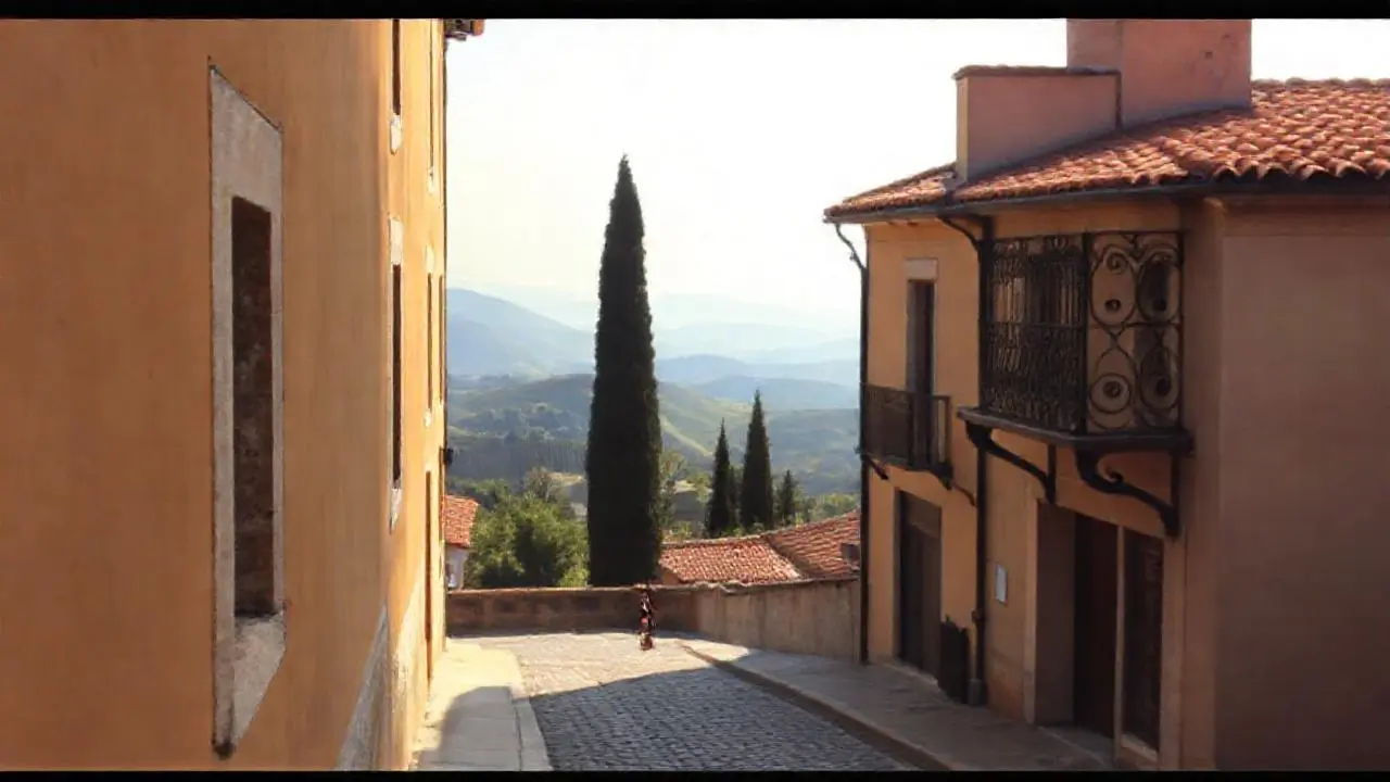 Escena tranquila, cálida y ligeramente difusa