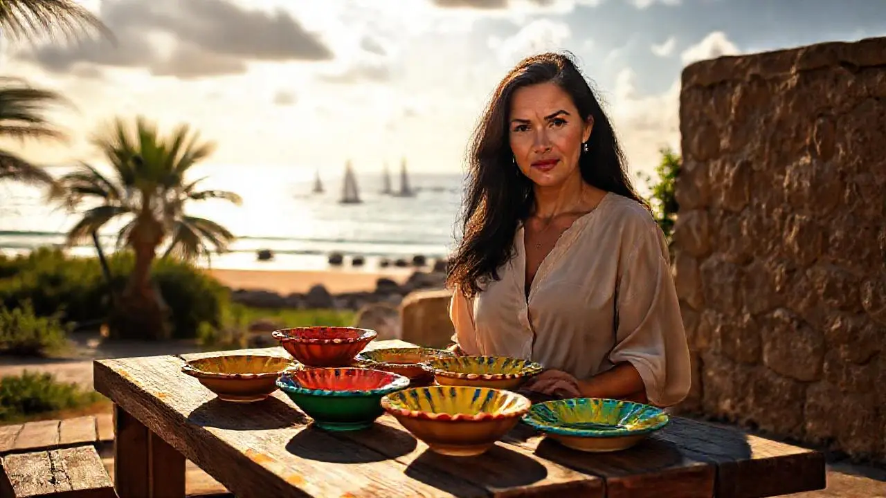 Escena cálida y serena junto al mar