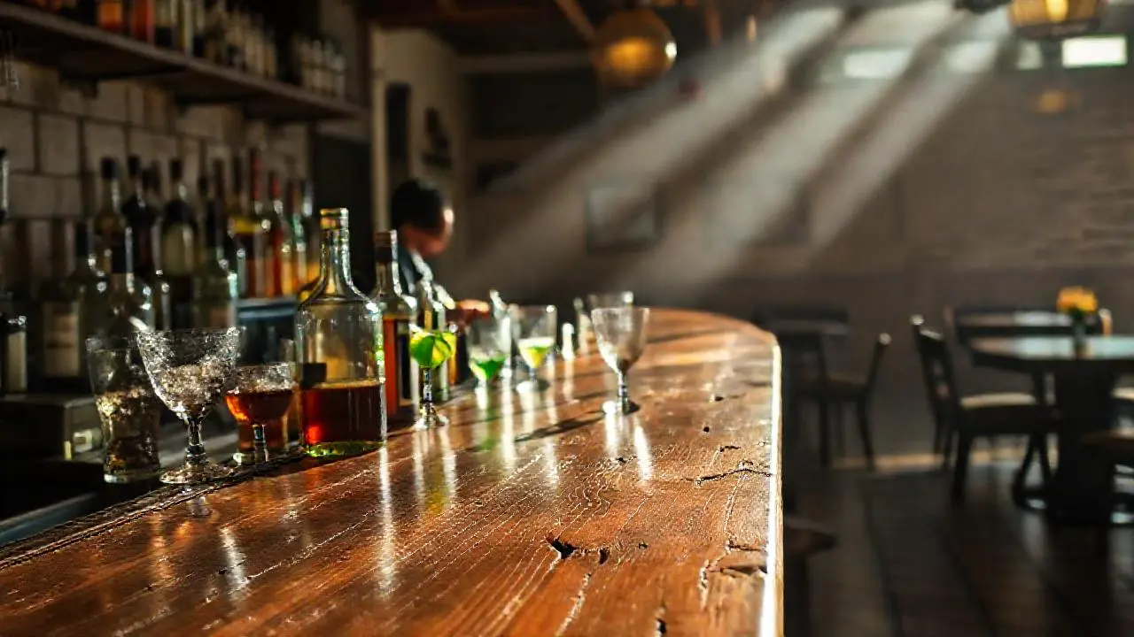Bar acogedor, detalles cálidos y tranquilos