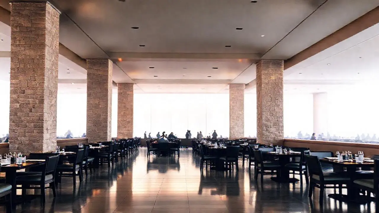 Ambiente amplio, elegante y suavemente iluminado