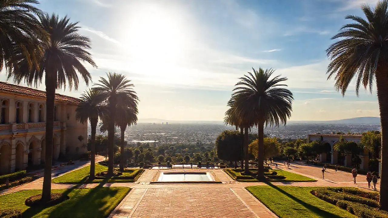 Serena elegancia arquitectónica bajo la luz cálida