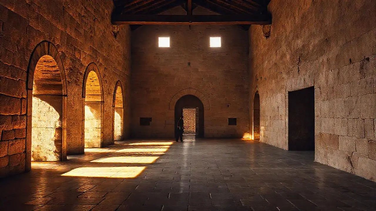 Espacio antiguo, sereno y lleno de luz
