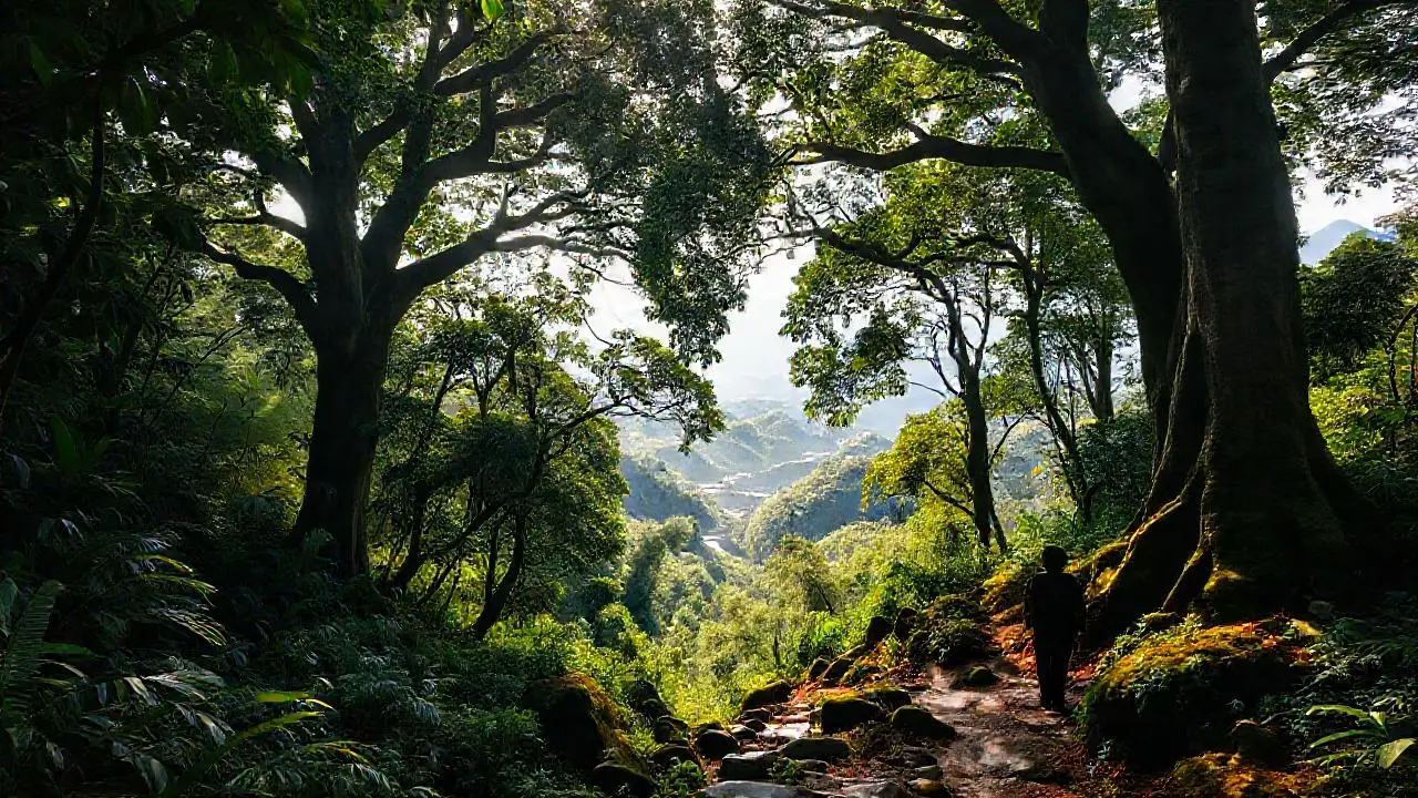 Paisaje natural, exuberante y sereno