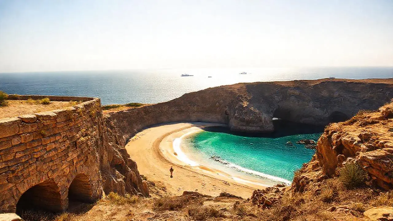 Paisaje costero sereno, amplio y natural