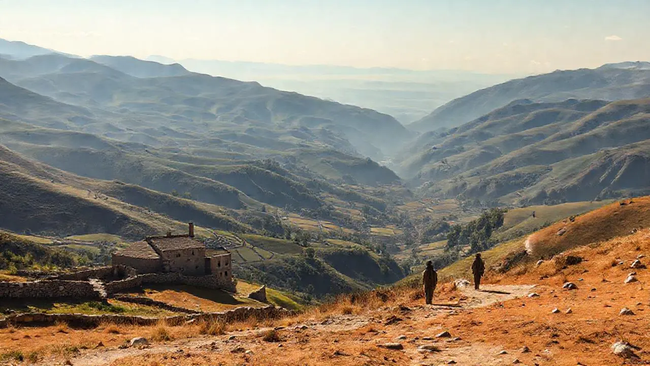 Paisaje extenso, sereno y naturalista