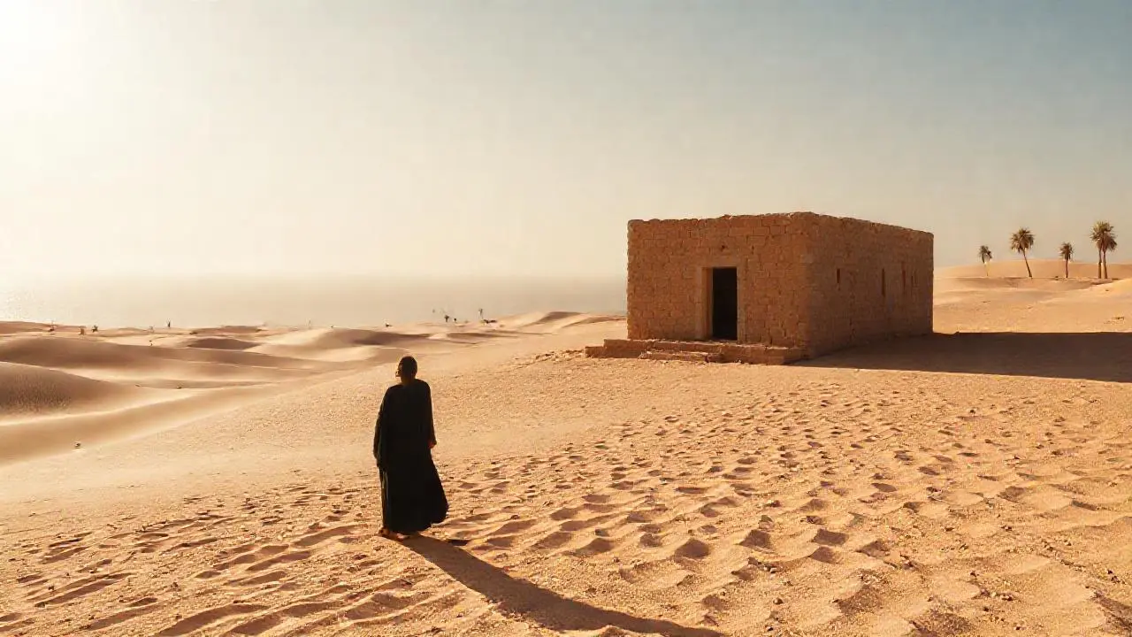 Paisaje desértico vasto y silencioso