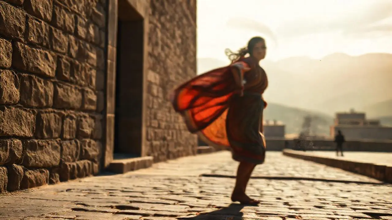 Pintura andina realista, atmósfera suave y profunda