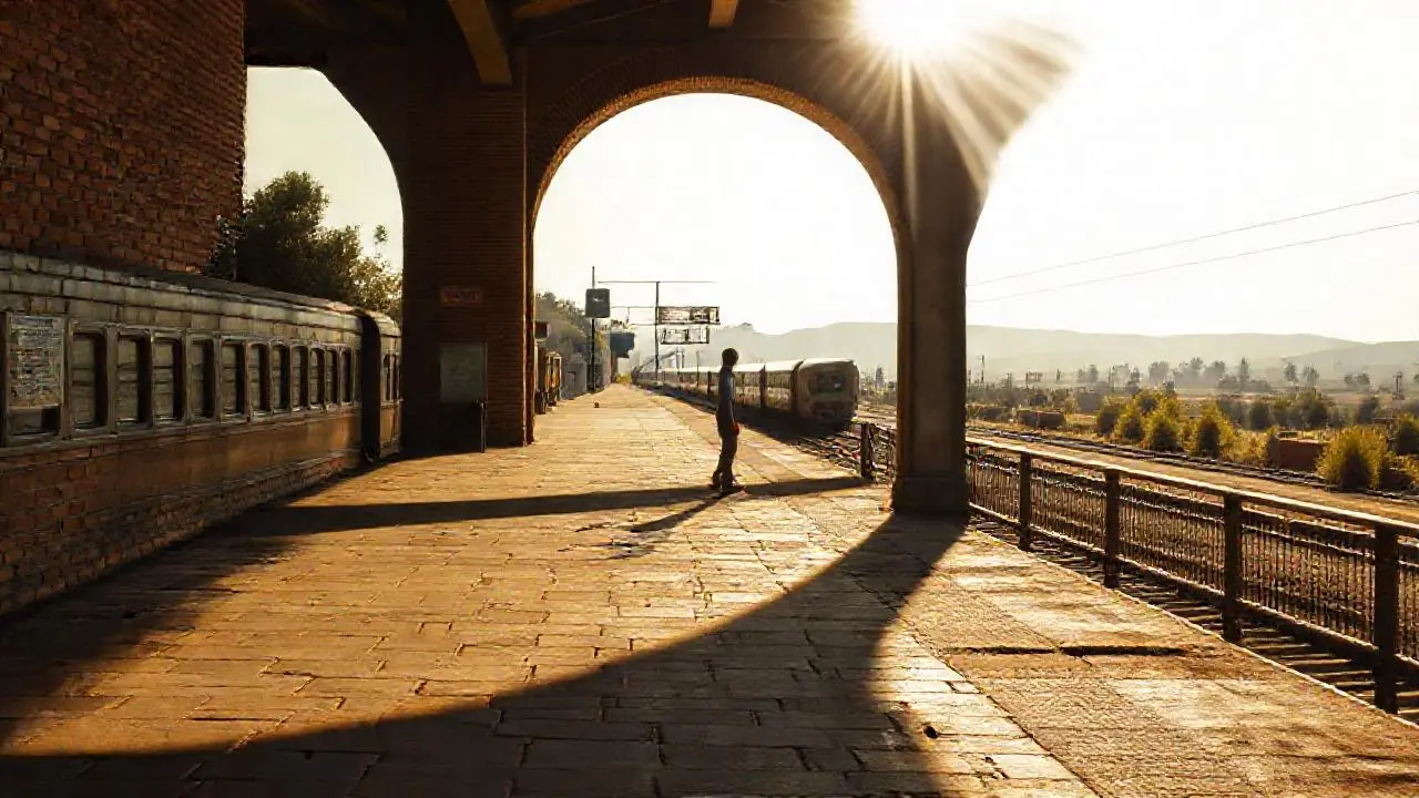 Una estación abandonada, melancólica y tranquila