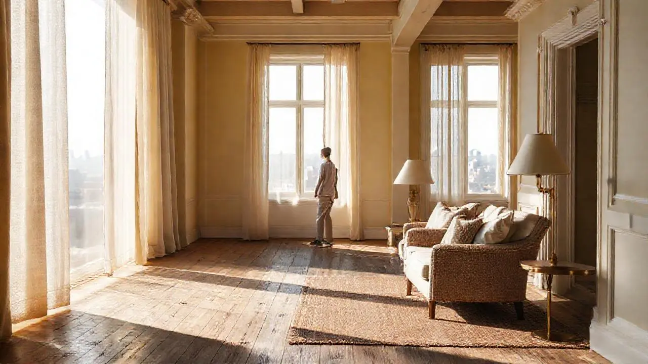 Calma y luz en espacio vintage