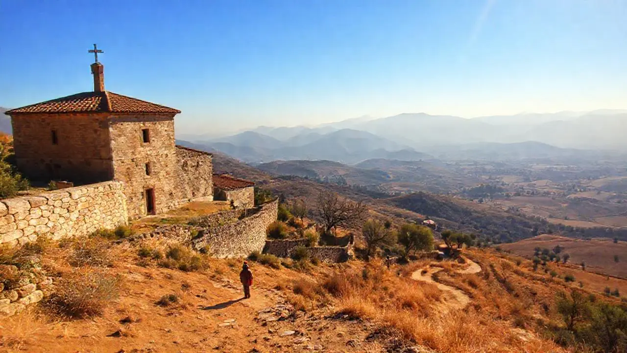 Paisaje rural, tranquilo y soleado
