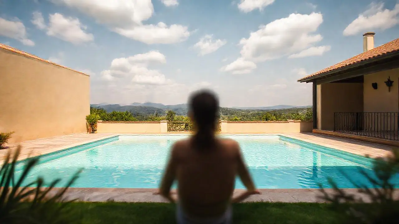 Paz serena en un paisaje soleado