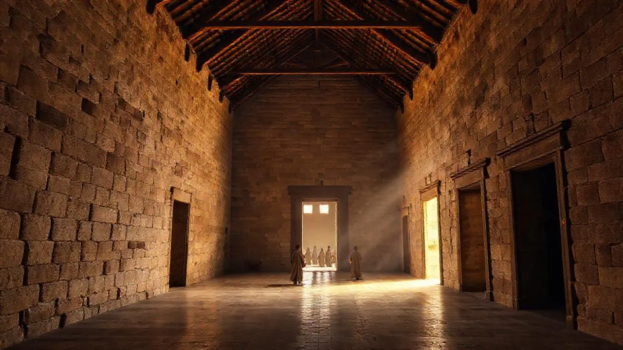 Arquitectura antigua, tranquila y majestuosa