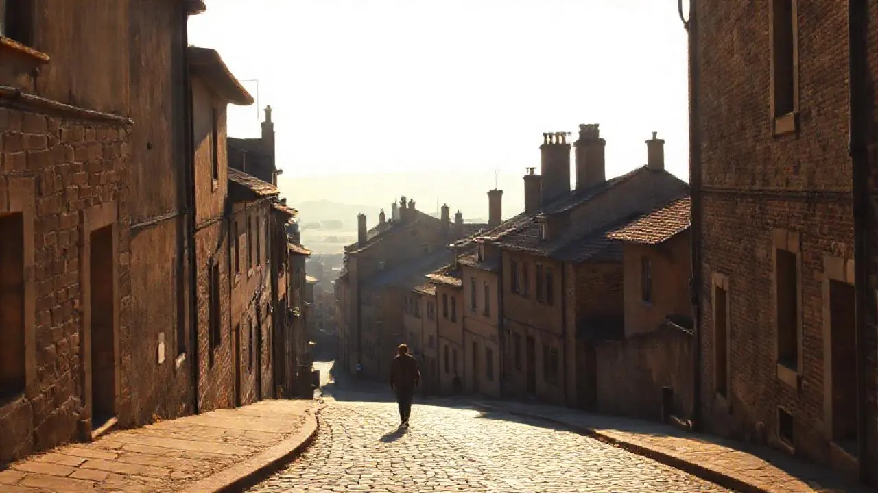 Paz urbana, arquitectura europea antigua y serena