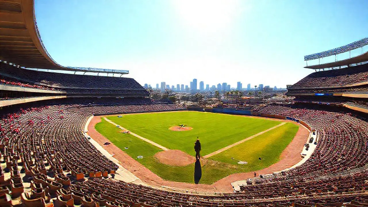 Vista amplia y realista de un estadio