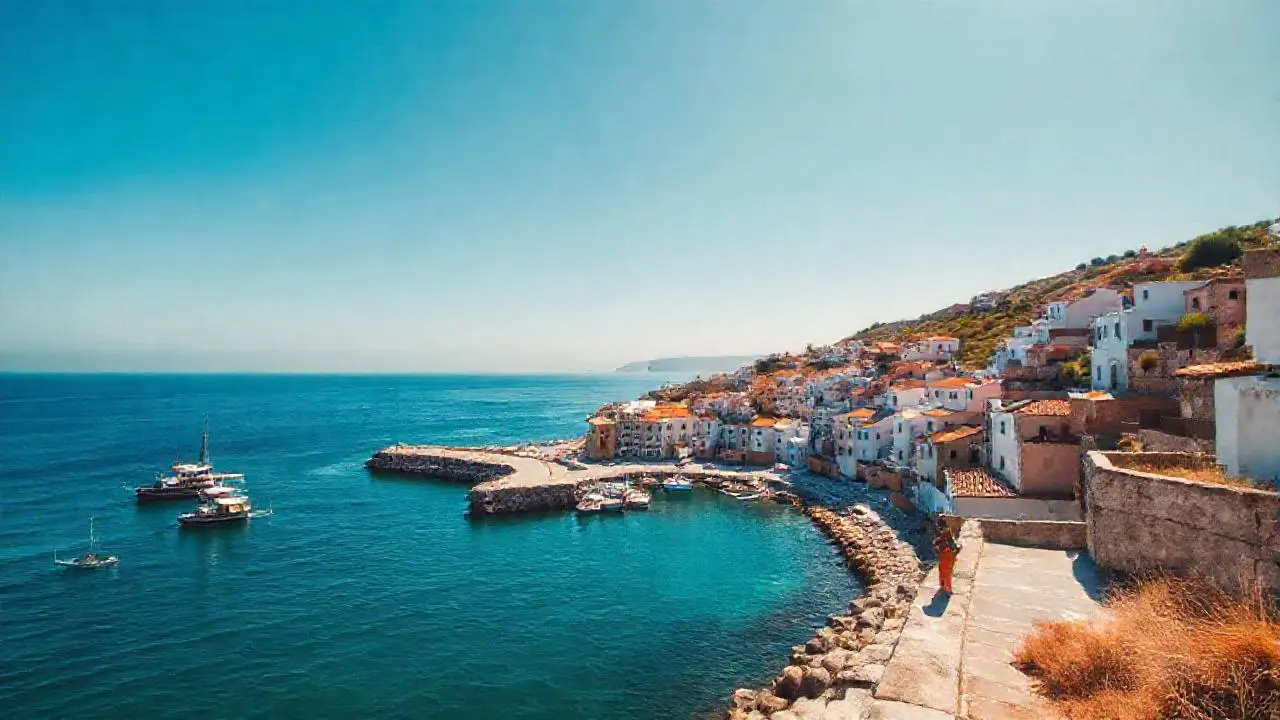 Paz costera, luz suave y colores tranquilos