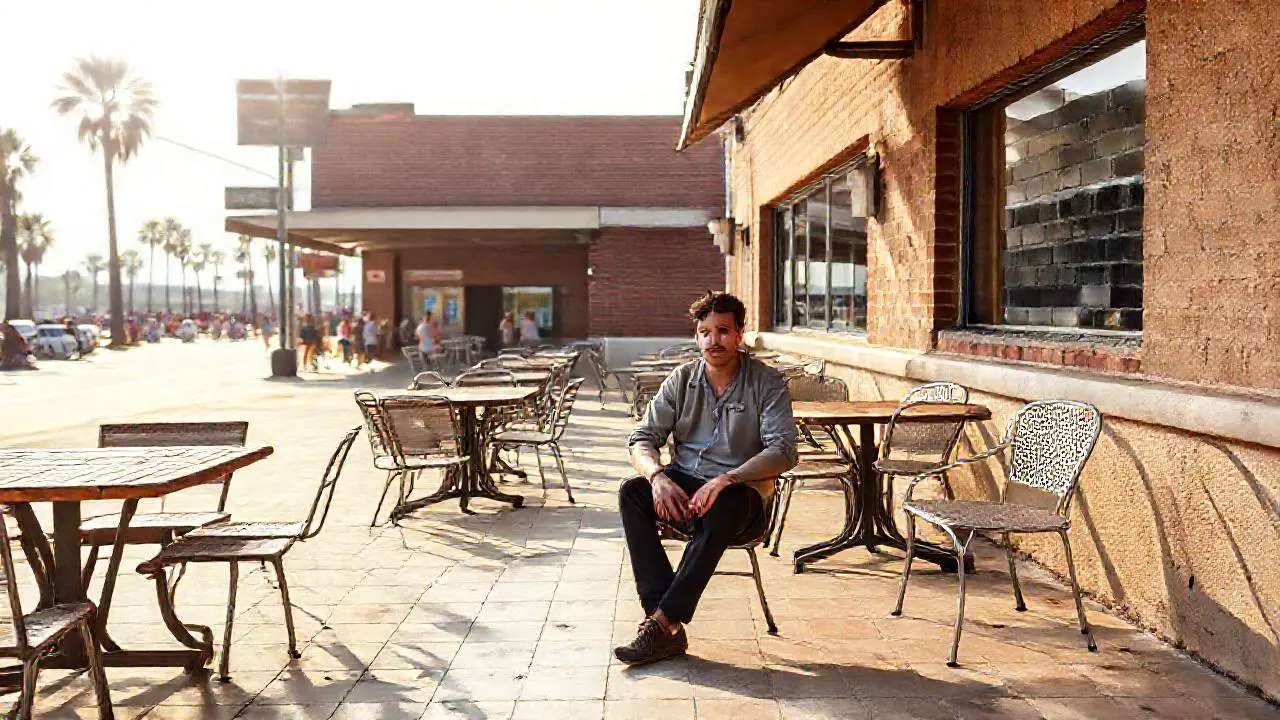 Patio relajado, cálido y ligeramente borroso