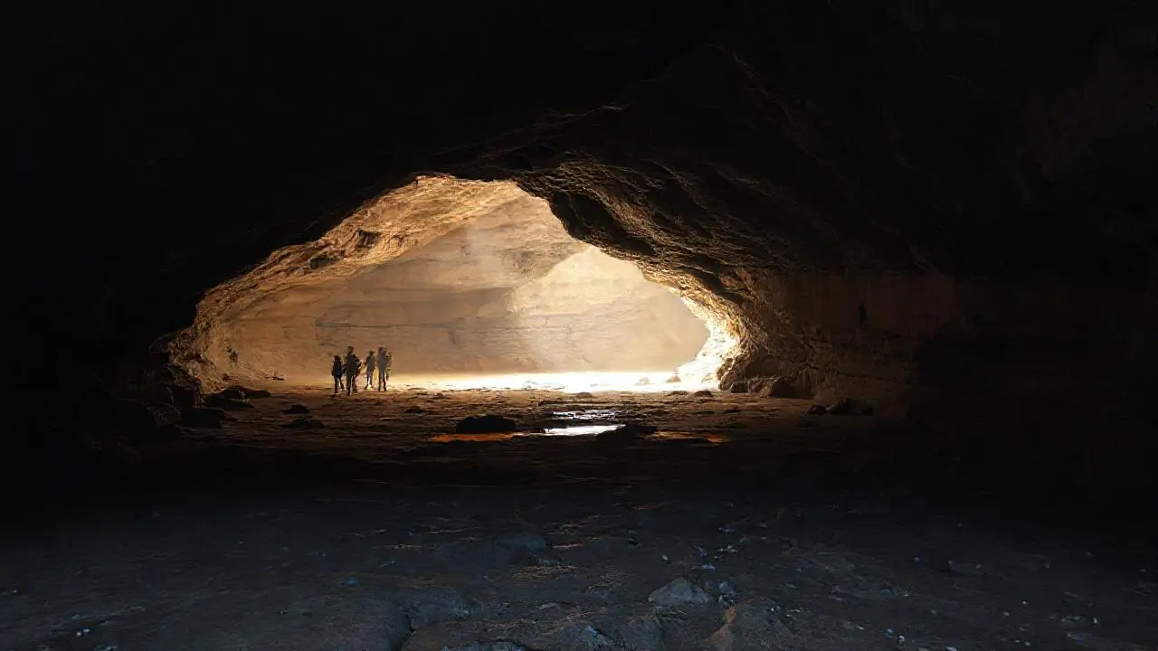 Espacio rocoso, vasto, húmedo y silencioso