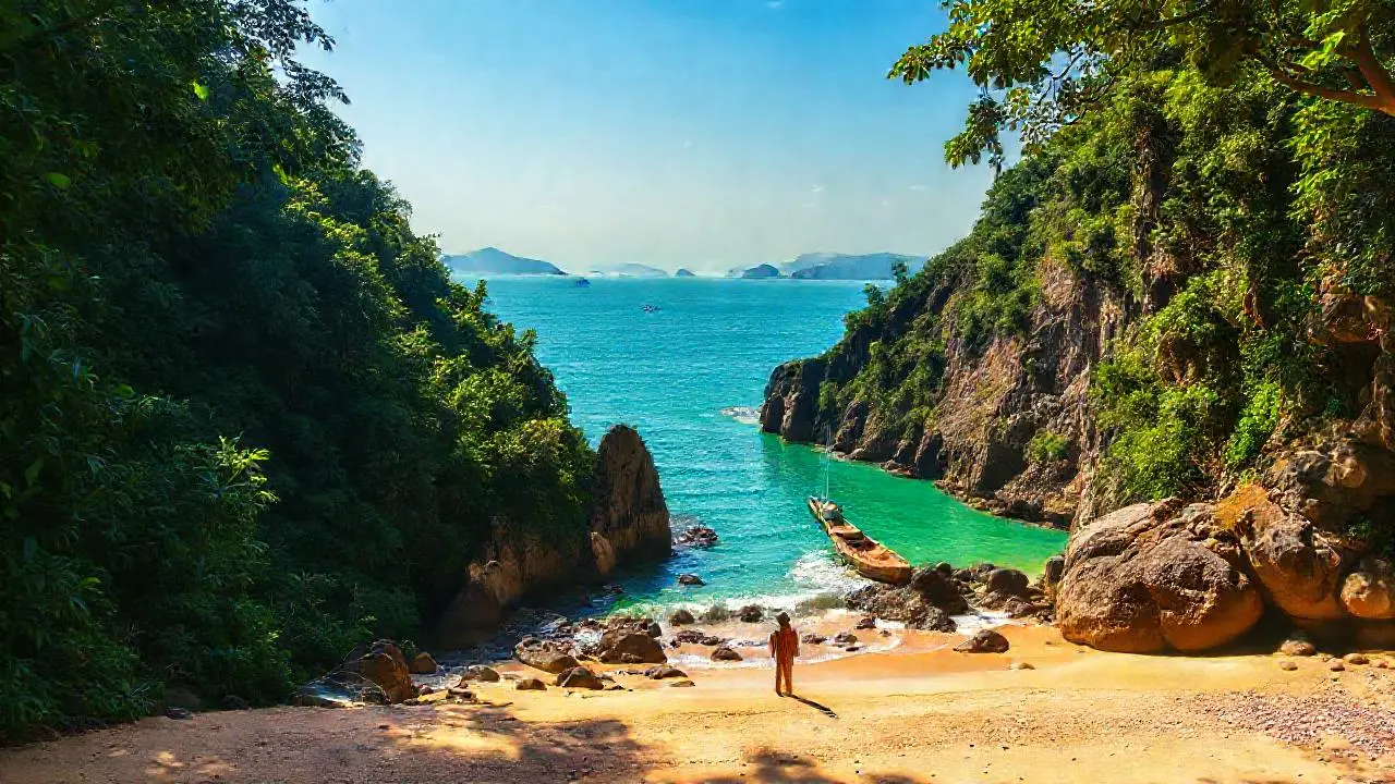 Paraíso tropical, calma y serenidad natural