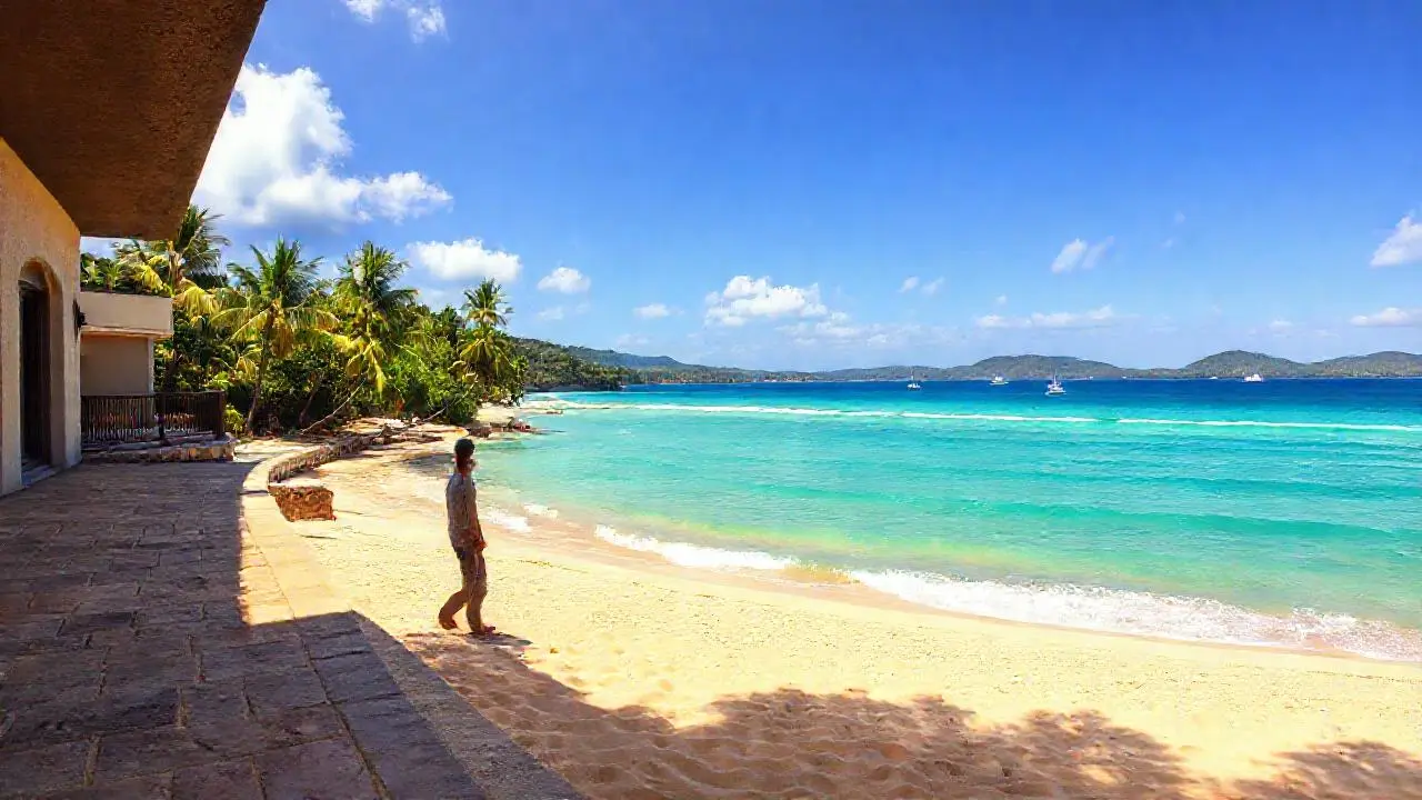 Playa paradisíaca, calma y serenidad visual